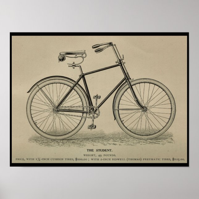1892 Vintages Bicycle Magazine und Kunstdrucke Poster (Vorne)