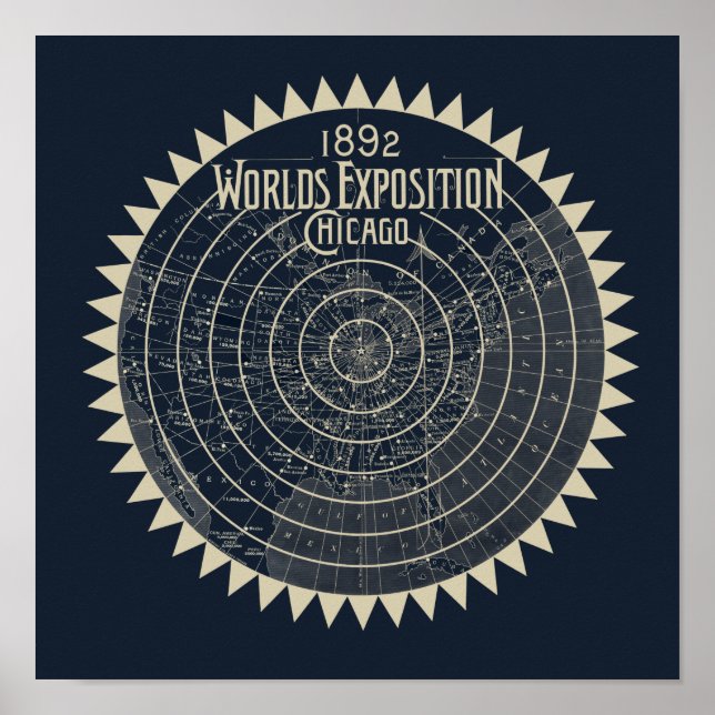 1892 Weltausstellung Chicago Poster (Vorne)