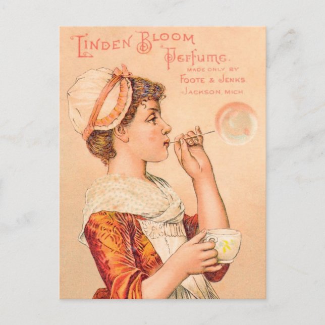 1893 Linden Bloom Parume Postkarte (Vorderseite)