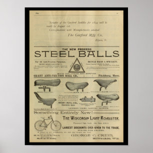 1893 Vintage Fahrrad Magazin Werbeplakat Kunst Poster
