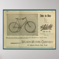 1893 Vintages Bicycle Magazine und Art Poster