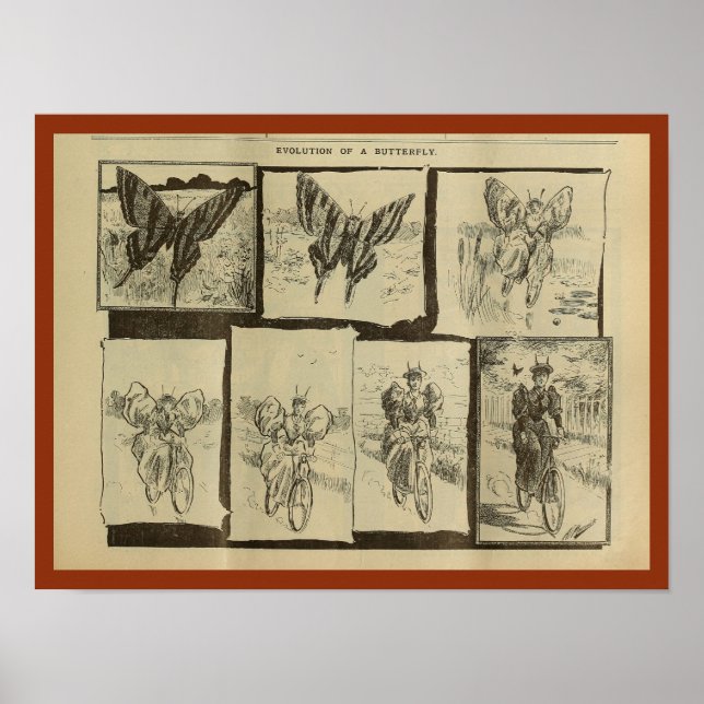 1893 Vintages Bicycle Magazine und Art Poster (Vorne)