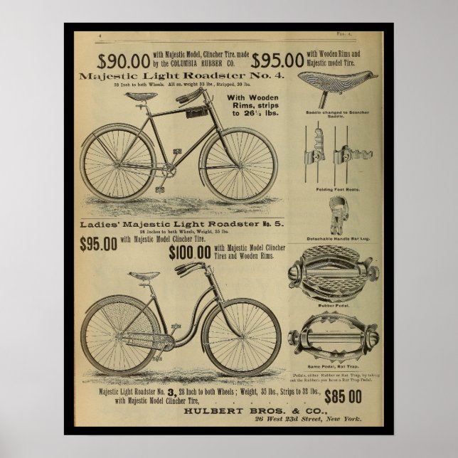 1893 Vintages Bicycle Magazine und Art Poster (Vorne)