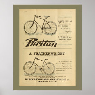 1893 Vintages Bicycle Magazine und Art Poster