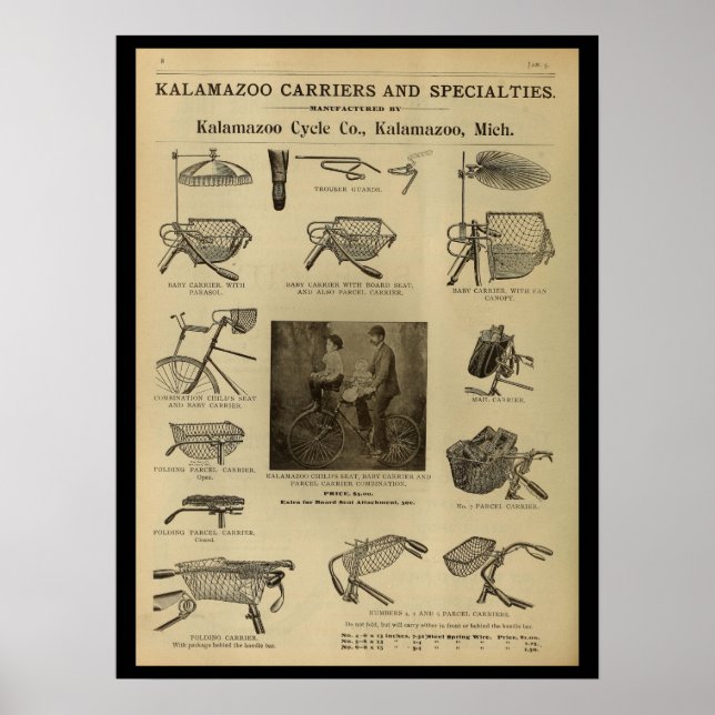 1893 Vintages Bicycle Magazine und Art Poster (Vorne)