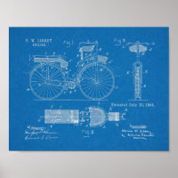 1894 Militärradpatent Art Zeichnend Print