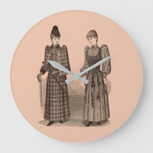 1895 Damenbekleidung und Damenbekleidung in Delina Große Wanduhr