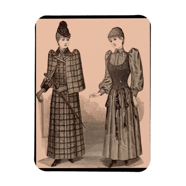 1895 Delineator print ladies coat and dress Magnet (Vertikal)