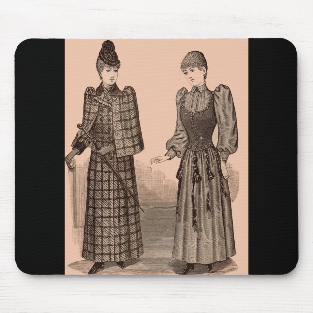1895 Delineator print ladies coat and dress Mousepad (Vorne)