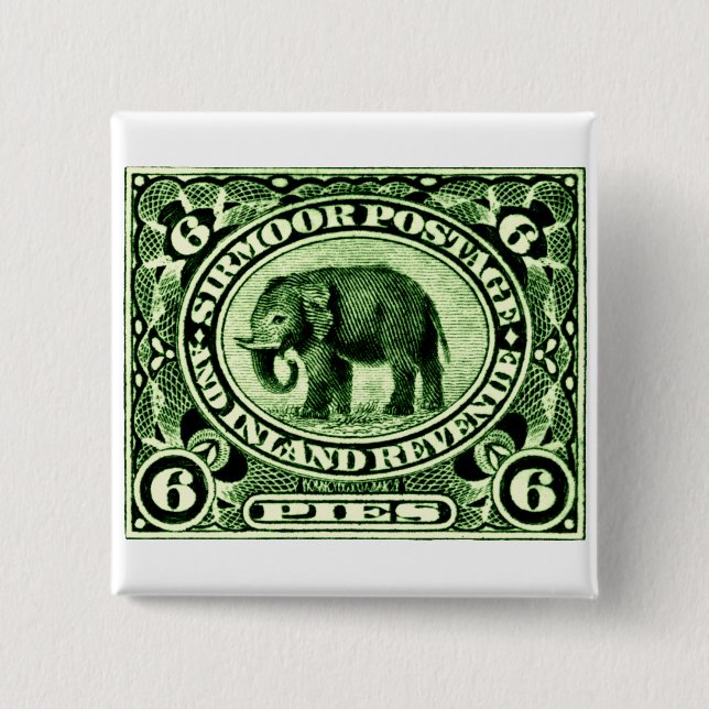 1895 Indischer Fürstenstaat-Elefant Button (Vorderseite)
