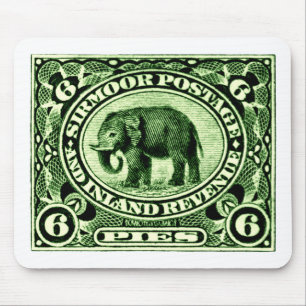 1895 Indischer Fürstenstaat-Elefant Mousepad