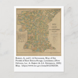 1895 Karte der Gemeinde East Baton Rouge, La