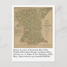 1895 Karte der Gemeinde East Baton Rouge, La