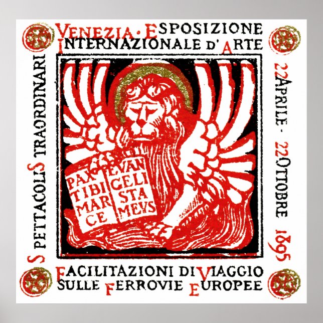 1895 Venedig Art Poster (Vorne)