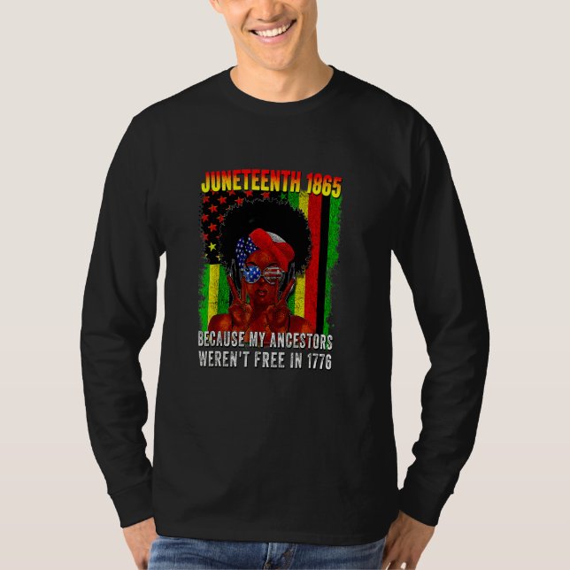 1895, weil meine Vorfahren 1776 nicht frei waren T-Shirt (Vorderseite)