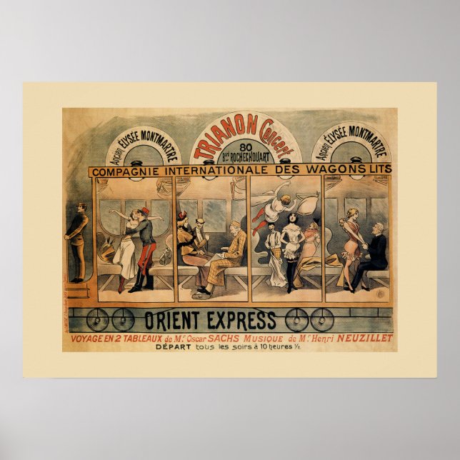 1896 Orient Express musikalische Revue Paris Poster (Vorne)