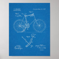 1897 Fahrradbremse Patentkunst Zeichnend Druck