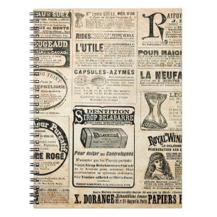 1897 Französische Zeitungsanzeige Notizblock