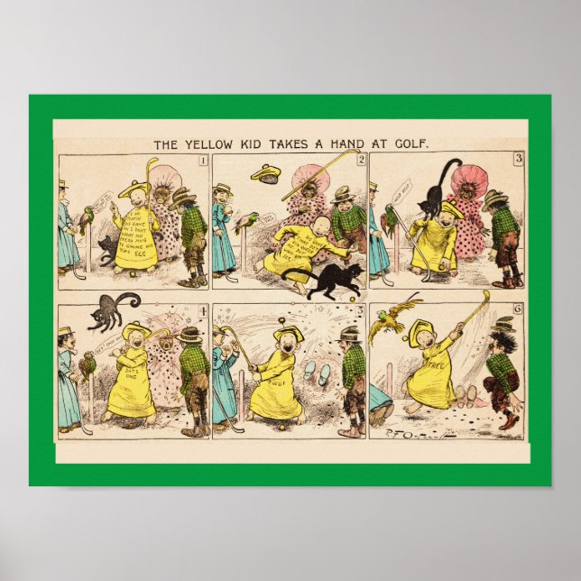 1897 Golf Cartoon Poster (Vorne)