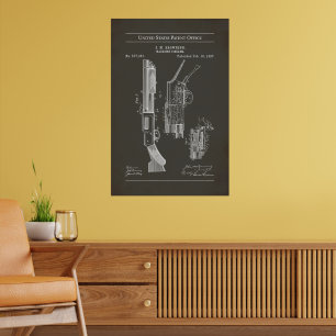 1897 US-Patent 577281 - Pump Action Shotgun Poster