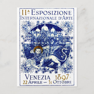 1897 Venedig Kunstplakat Postkarte