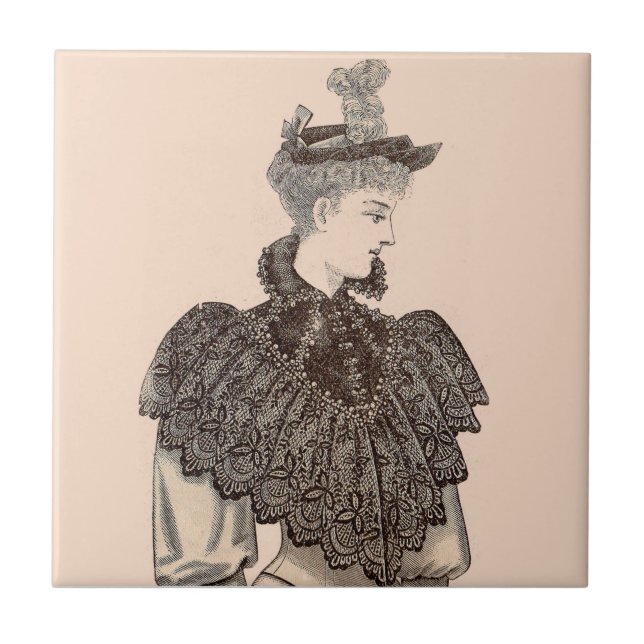 1897 Viktorianische Frau Fliese (Vorderseite)