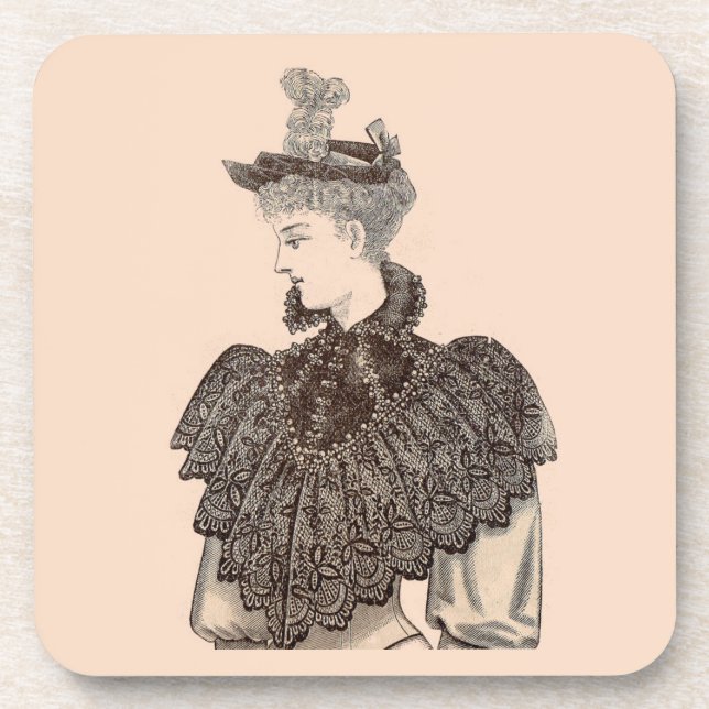 1897 Viktorianische Frau Untersetzer (Vorderseite)