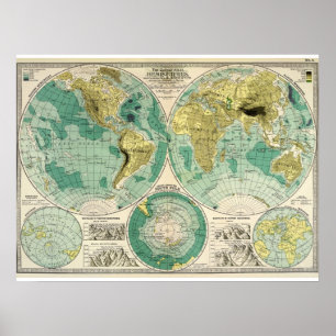 1897 Welts-Karte - antikes Tra Poster