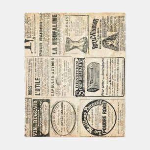 1897 Werbung in der französischen Zeitung Fleecedecke
