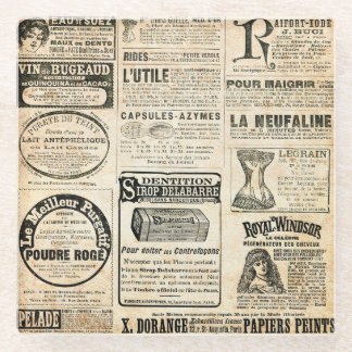 1897 Werbung in der französischen Zeitung Glasuntersetzer