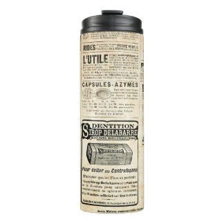 1897 Werbung in der französischen Zeitung Thermosbecher