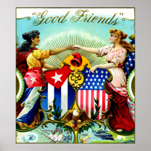 1898 gute Freund-Zigarren Poster