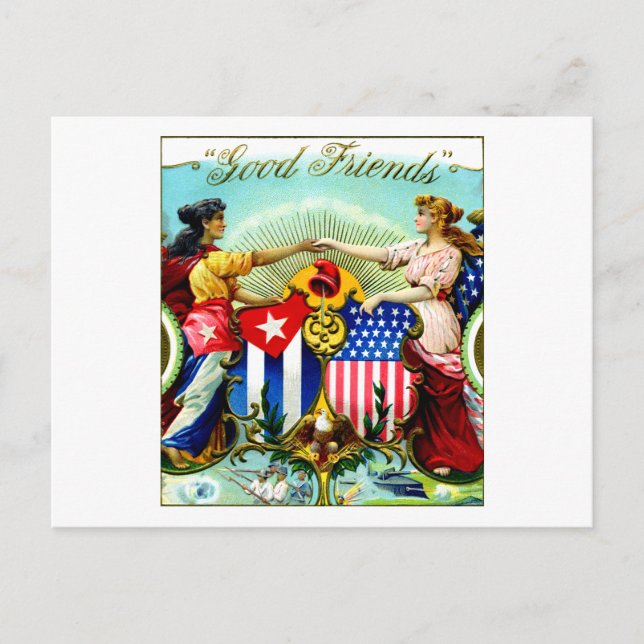 1898 Gute Freunde Zigarren Postkarte (Vorderseite)
