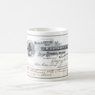 1898 VERZIERTER Kopf für PIANOS UND ORGANE Kaffeetasse