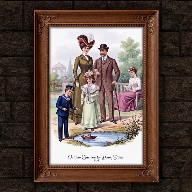 1898 Vintages Outdoor Fashion Wall Poster (Von Creator hochgeladen)