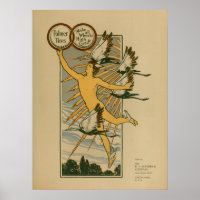1899 Vintage Fahrradreifen Zeitschrift und Art Pos
