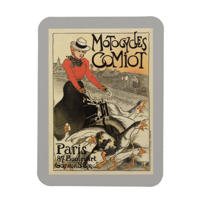 1899 Vintage französische Motorradwerbung Magnet (Vertikal)