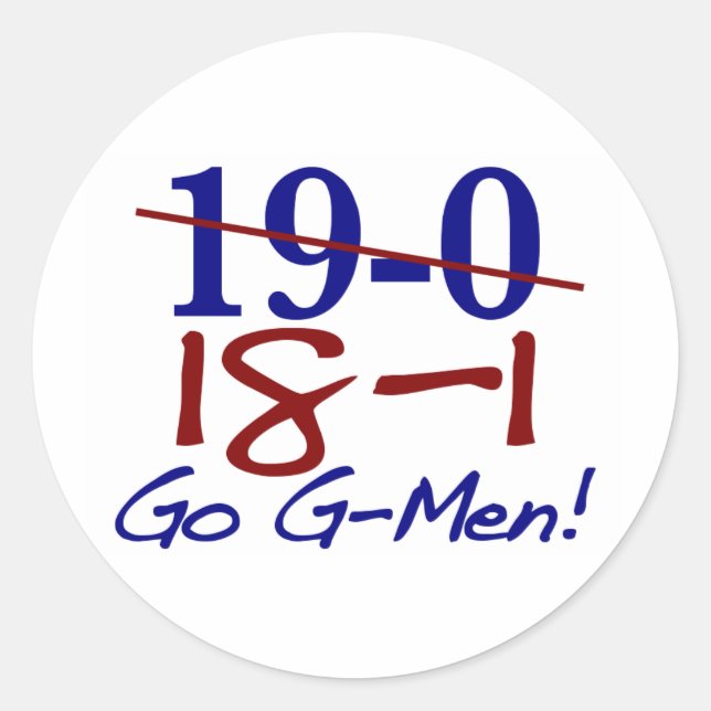18-1 Go G-Men Runder Aufkleber (Vorderseite)