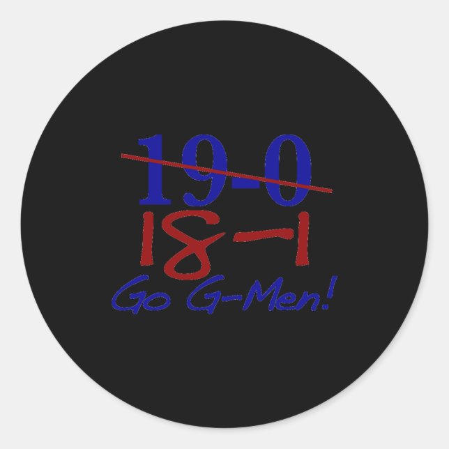 18 1 Go G Men  Runder Aufkleber (Vorderseite)