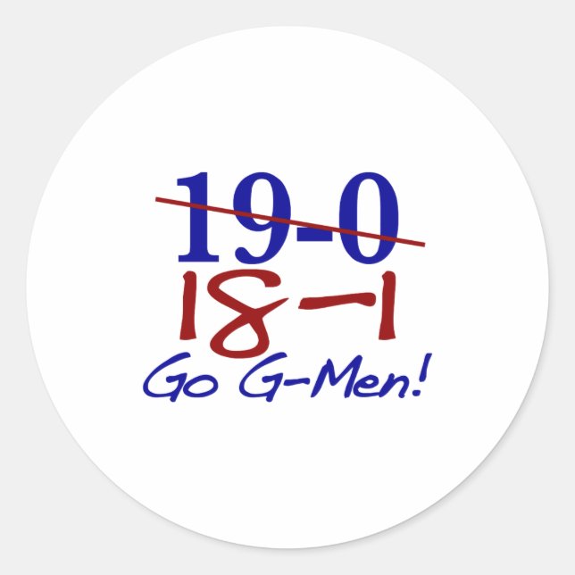 18 1 Go G Men  Runder Aufkleber (Vorderseite)
