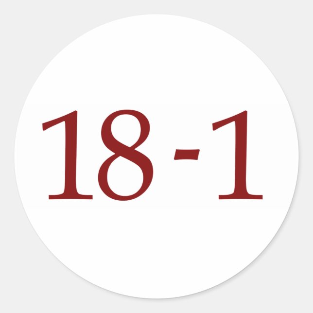 18-1 RUNDER AUFKLEBER (Vorderseite)