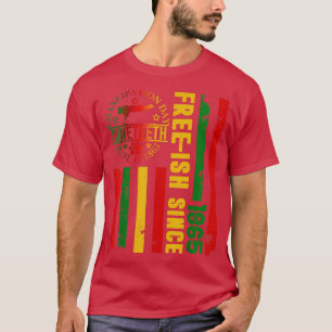 18. Afrikanische Flagge frei Isch seit 1865 Schwar T-Shirt