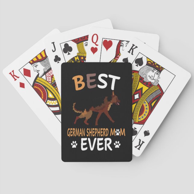 18 Beste Deutsche Schäferhunde-Mama je Spielkarten (Rückseite)