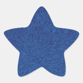18 Blau-Glitzer-Druck-Glitzern-Stern Stern-Aufkleber