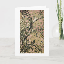 18. blüht 桃花小禽図, 若冲 Pfirsich u. kleine Vögel, Karte