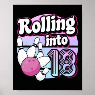 18 Bowling 18. Geburtstag Poster