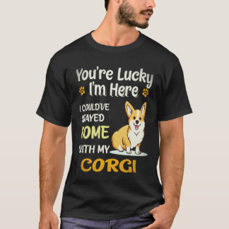 18 Du bist ein Glückspilz Corgi T-Shirt