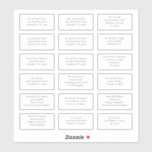 18 Einzeladressen für den Namen der Hochzeit Serif