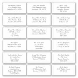 18 Einzelname Anschrift Wedding Guest Italic Aufkleber