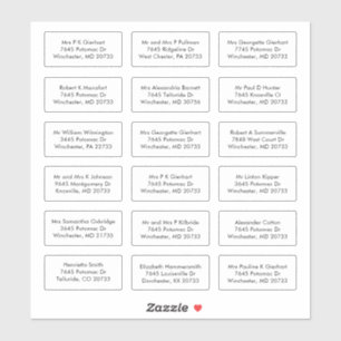 18 Empfänger Name Hochzeit Gäste Adressen Aufkleber